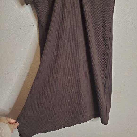 NEW Free People Daily Practice Sardinia Cold Shoulder Jersey Mini Dress Size L - Picture 6 of 10